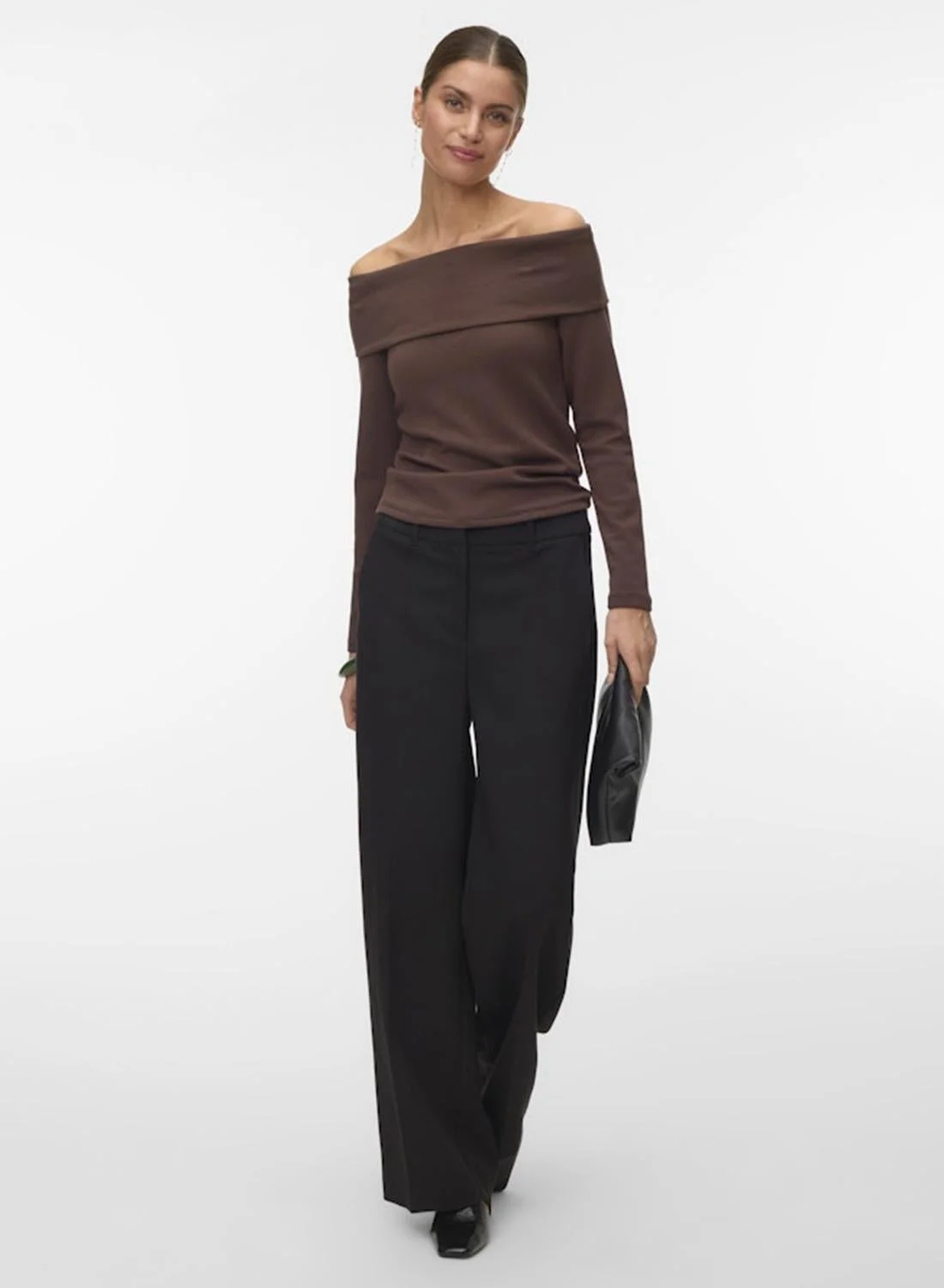 VERO MODA Off Shoulder Top Elegant Casual Blouse for Women (Size M) v7jyb