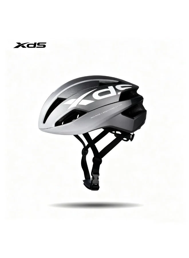 XDS Aerodynamic Lightweight Road Cycling Helmet Premium Safety Gear for Commuters and Athletes (White Black Gradient, XL) p77d3