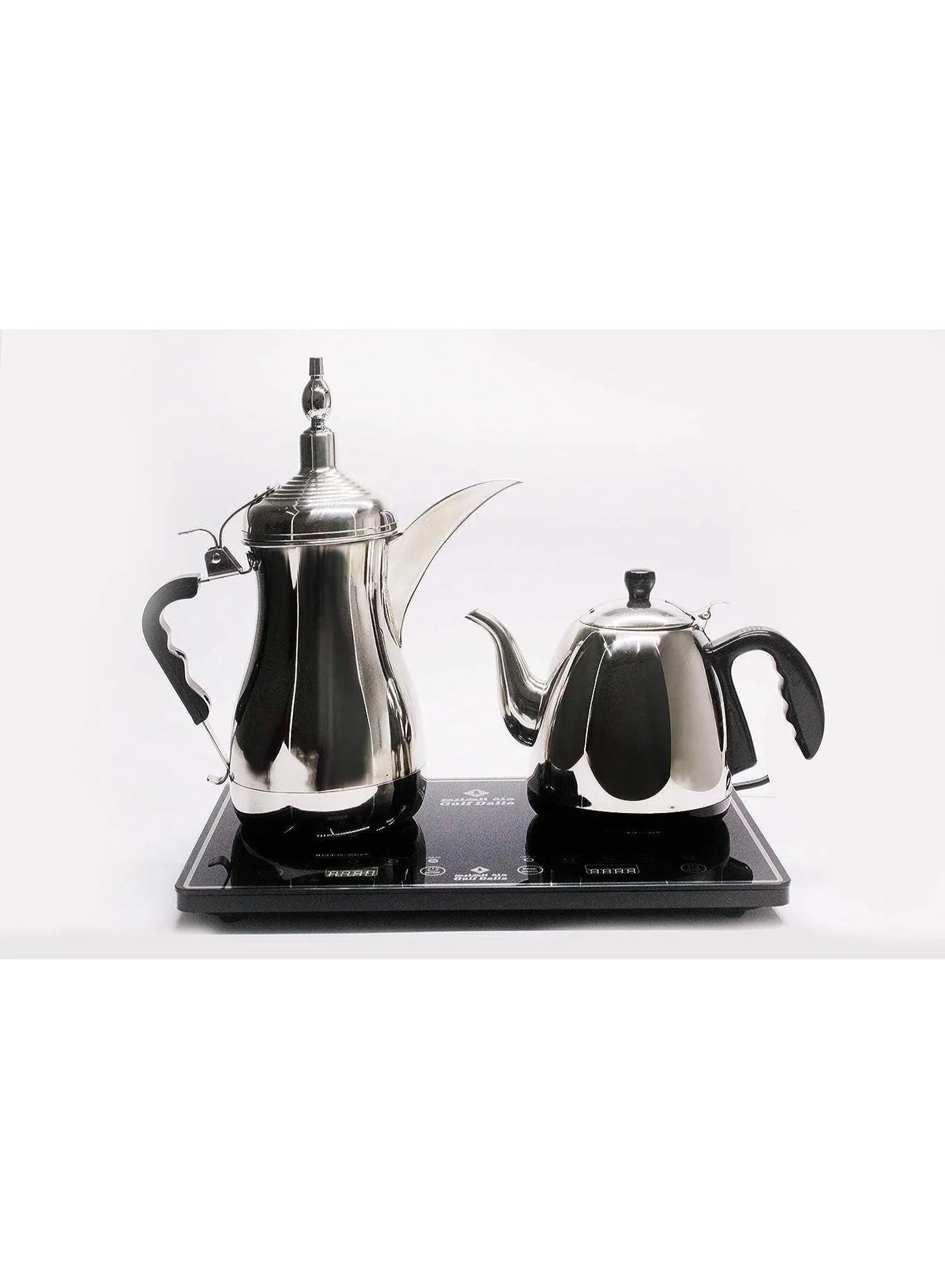Premium Arabic Coffee Dallah Set Stainless Steel Traditional Gahwa Serving Kettle (2 x 1000 mL) hsfwp