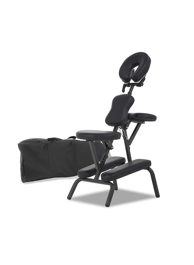 Max Strength Portable Folding Massage Chair Premium Therapy Tattoo Chair (Black, 180 cm) 9k29p