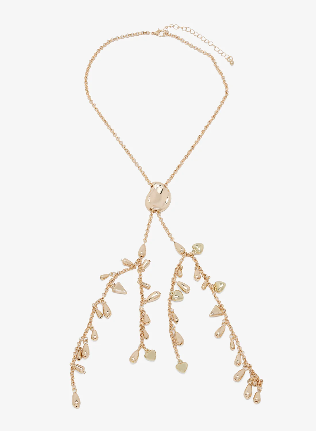 ELLA Gold Statement Drop Down Necklace Premium Elegant Jewelry for Women (One Size) lp9f3