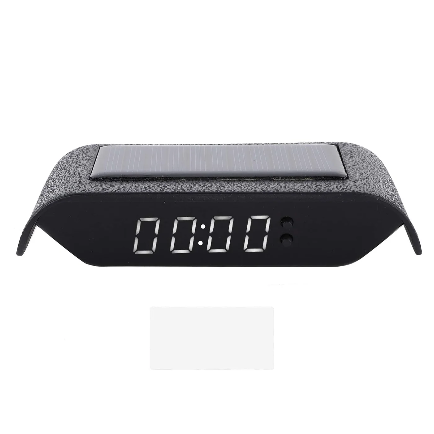 Premium Solar Car Digital Clock with Temperature and Date Display (White Light, 1 Piece) gvv1o