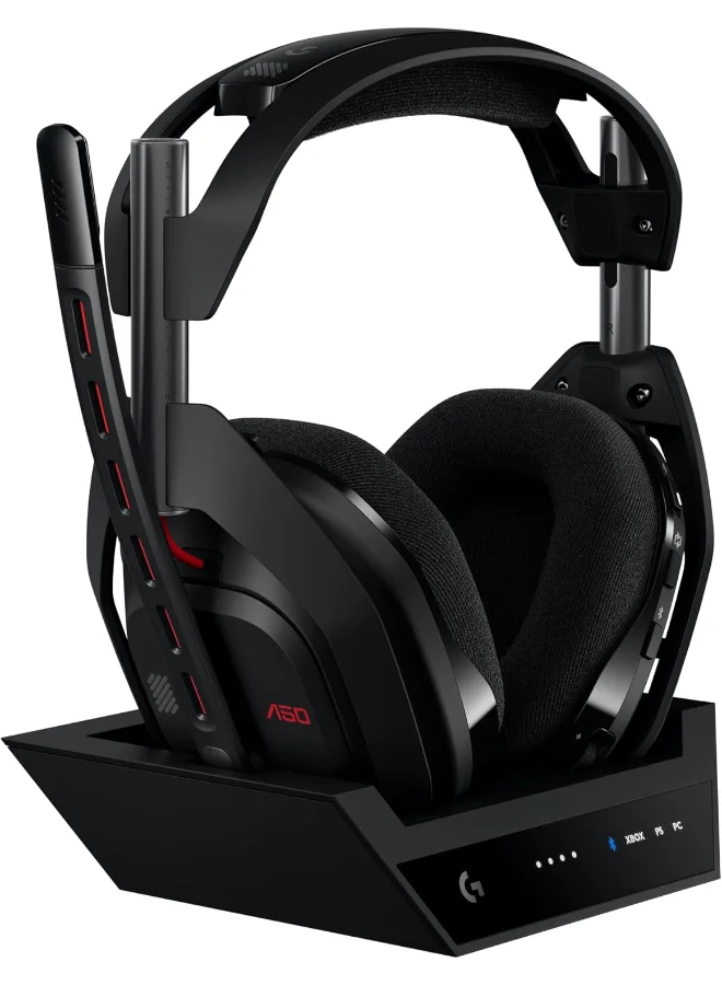 Premium Wireless Gaming Headset with Base Station, Graphene Audio Drivers, Multi-System Connectivity, Bluetooth Enabled (Black) 43w0d