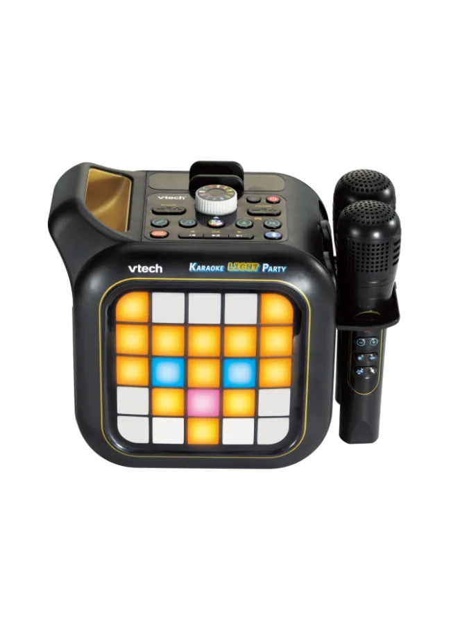 Portable Karaoke Party Speaker with Dual Wireless Microphones and Pixel Art LED Display (Kids Entertainment System) y2q0e