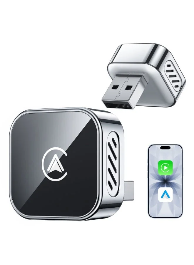 Kingone Wireless CarPlay and Android Auto Adapter 2-in-1 Premium Smart Car Play Converter (USB-C, 5GHz WiFi, Low Latency) e3636