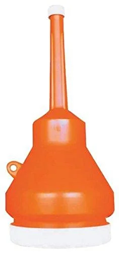 WirthCo Funnel King Heavy-Duty Utility Funnel with Cap (Orange, 473 mL) rg9kd