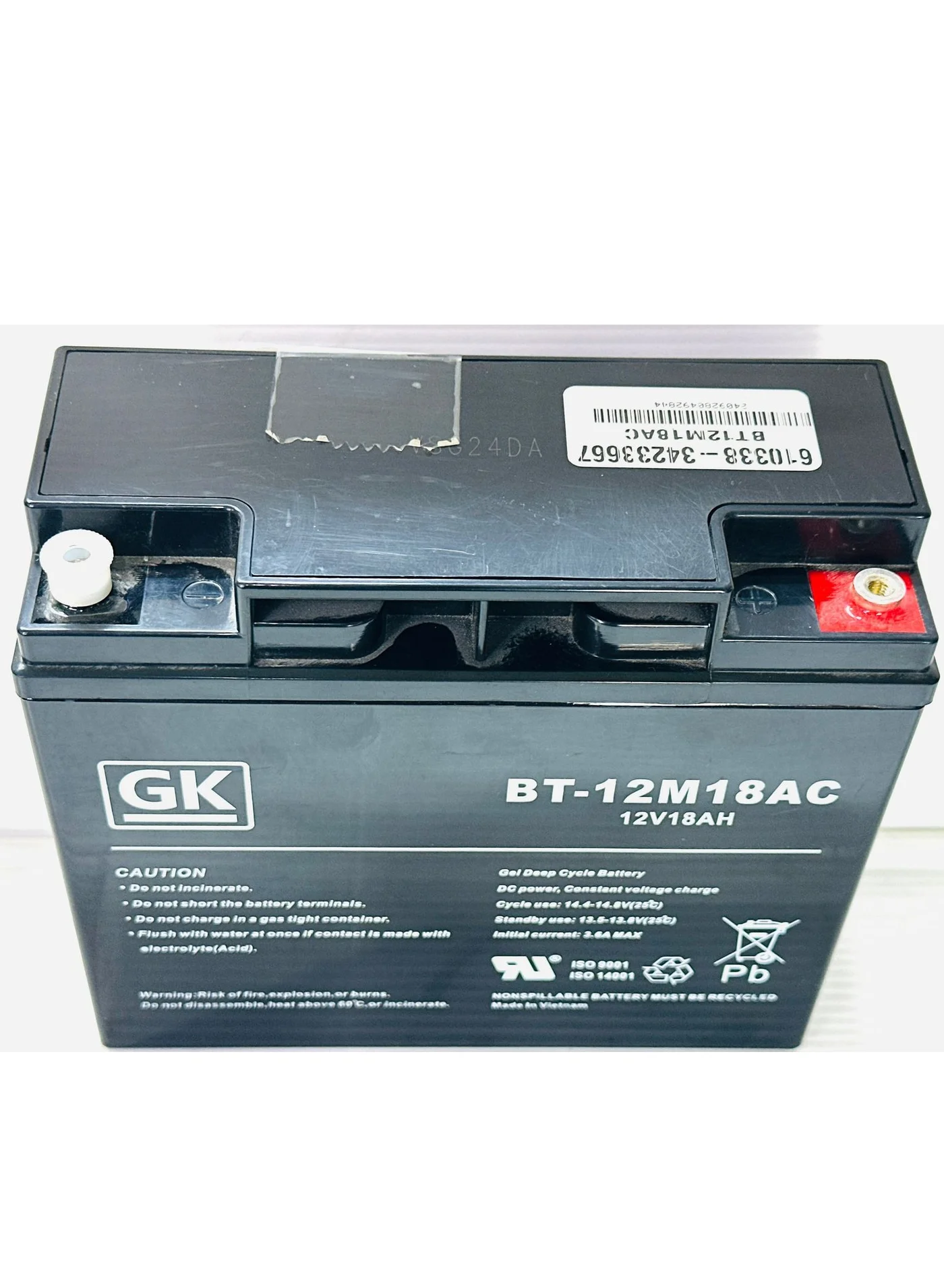 GK 12V 18AH Deep Cycle Battery Premium Sealed Lead Acid Power Storage Unit 69vlq