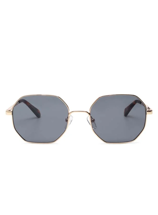Blackout Unisex Premium Sunglasses Classic Metal Frame (Gold, 53 mm) dcivn