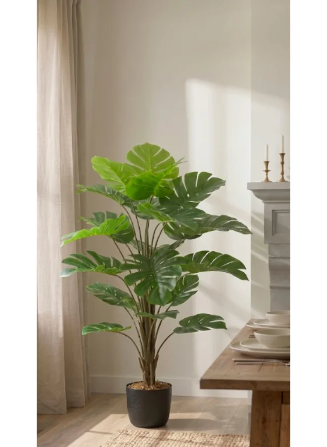 Noon East Artificial Monstera Tree Premium Lifelike Indoor Floor Plant for Home and Office Decor (Green, 130 cm) 3e14y