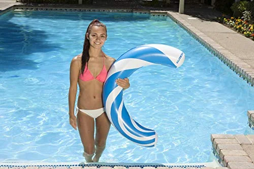 Premium Inflatable Curved Swimming Pool Noodle Float Durable Vinyl Construction for Kids and Adults (44 cm Wide x 15 cm Diameter) vkcjz