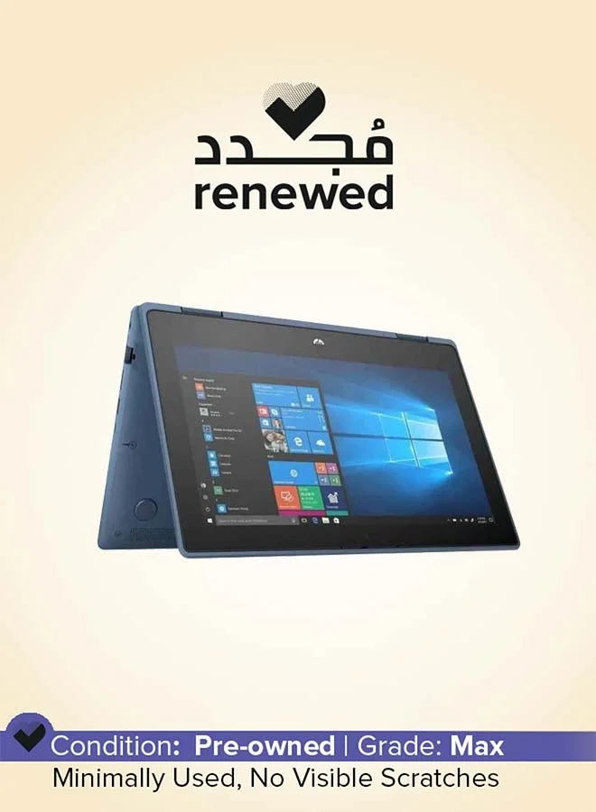 Premium Convertible 2-in-1 Laptop 11.6-Inch Touch Display Intel Quad Core 8GB RAM 128GB SSD (Blue, 11.6-Inch) 75cii