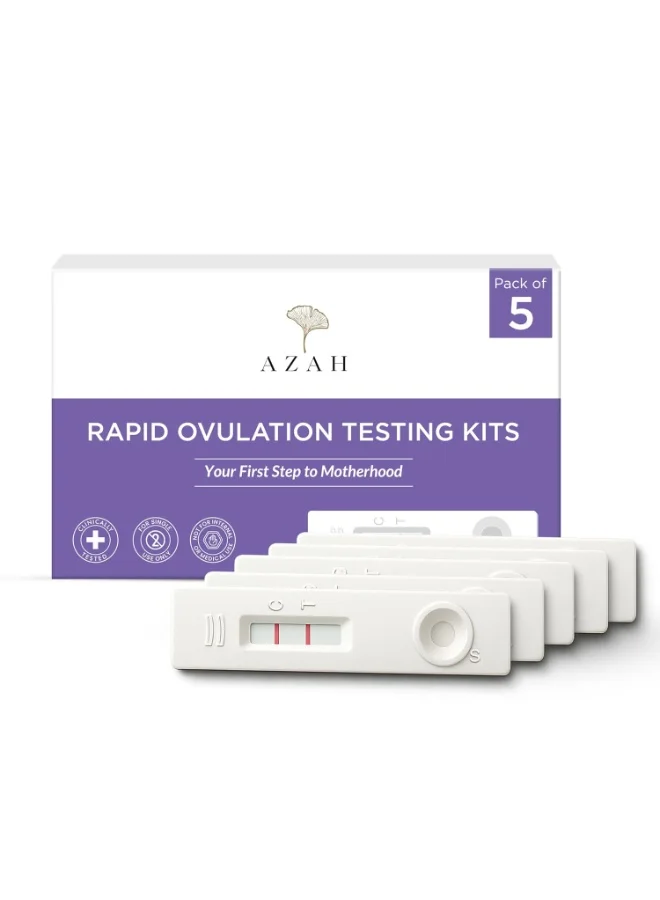 Azah Ovulation Test Kit Midstream Fertility Predictor for Women (Pack of 5) 2bqh3