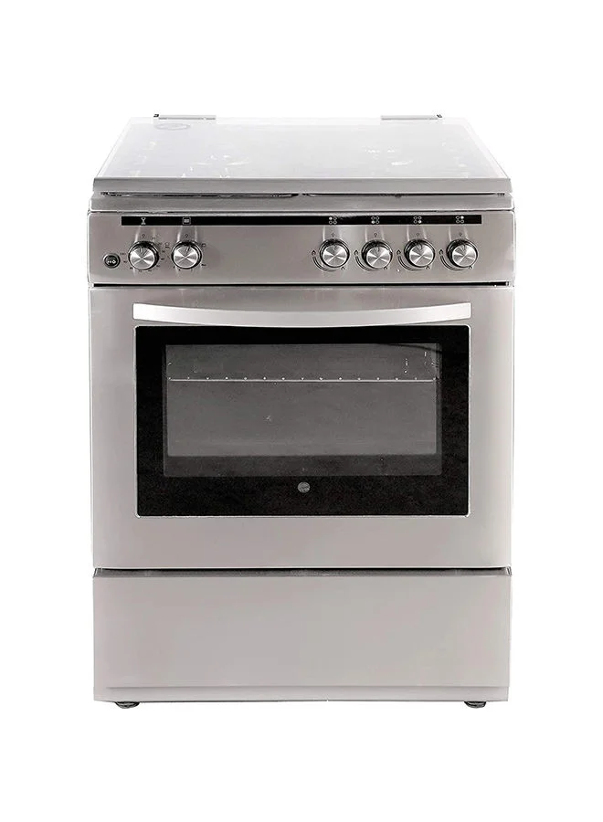 Premium 4 Burner Gas Cooker with Rotisserie and Self-Cleaning Function (Stainless Steel, 60 x 60 cm) 1plqz