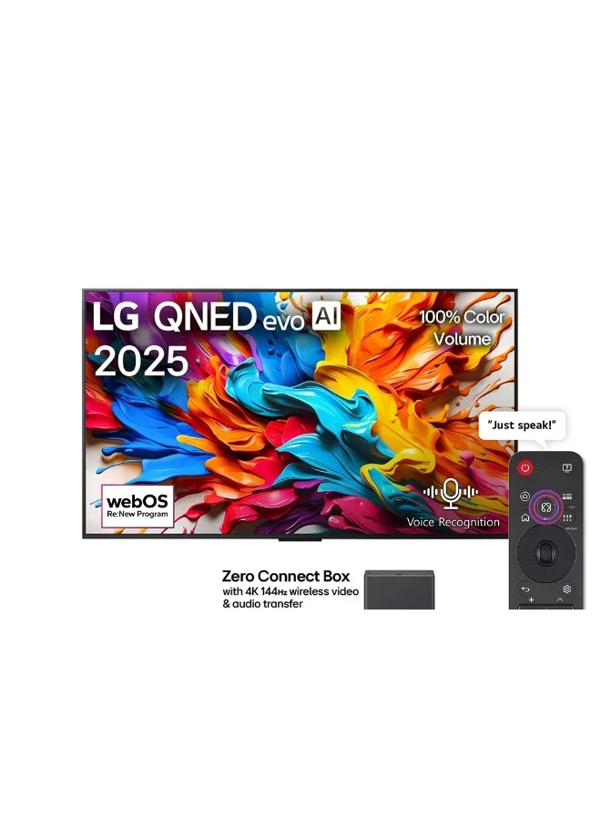 Ultra-HD 65-inch QNED AI 4K 144Hz Smart TV with Magic Remote and webOS (Black, 165 cm) 3epnb