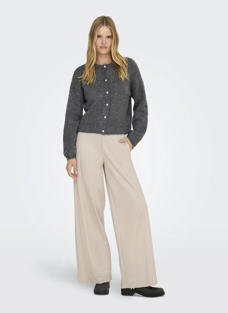 ONLY Casual Relaxed Drawstring Trousers Premium Lightweight Cotton Blend Pants for Women (Medium) 4askd