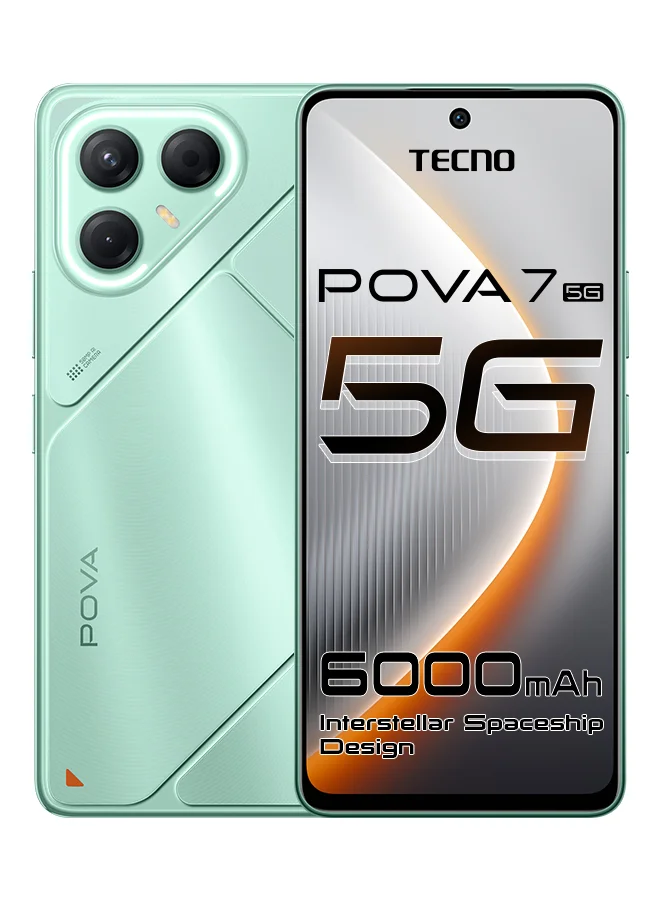 TECNO Pova 7 5G Smartphone 8GB RAM 256GB Storage Oasis Green (6.78-inch Display) 3lpa7