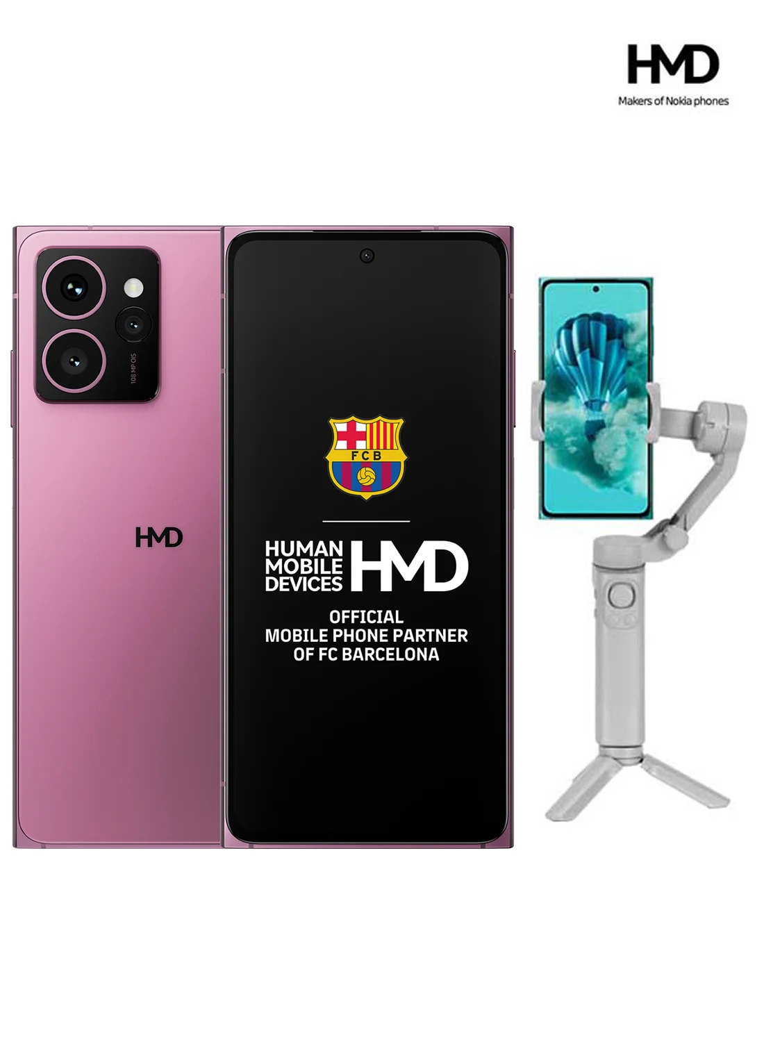 HMD Skyline 5G Smartphone 256GB 12GB RAM Dual SIM Neon Pink (6.55 inch) - Middle East Version c5056