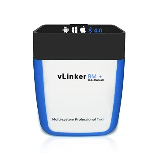 Premium OBD2 Bluetooth Diagnostic Scanner for Vehicle Engine Monitoring and Fault Code Reading (Wireless, Compatible with iOS Android Windows) 83ic4