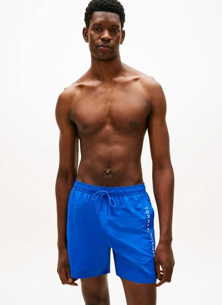 Premium Mid-Length Swim Shorts Quick-Dry Lightweight Beachwear for Men (Solid, M) dqupz
