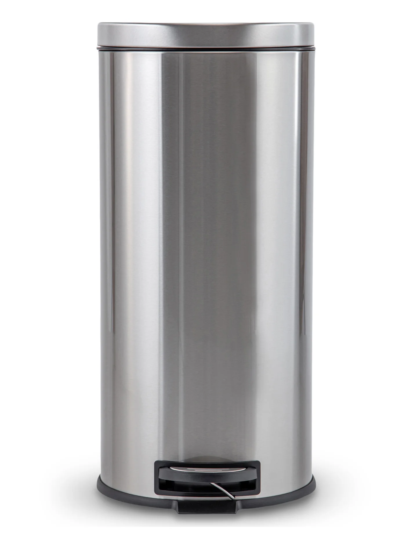 Premium Stainless Steel Kitchen Trash Bin with Soft-Close Lid and Reinforced Pedal (30L, Silver) wep69