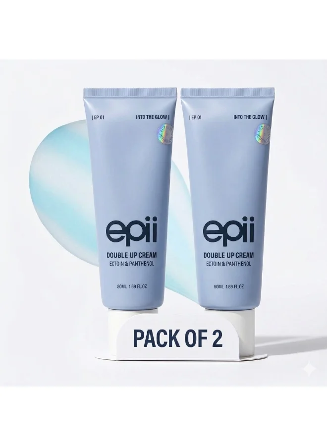 epii Double Up Face Moisturizer with Ectoin & 15% Squalane (Barrier Repair Cream for Sensitive & Dry Skin, 100 mL) nhgt2