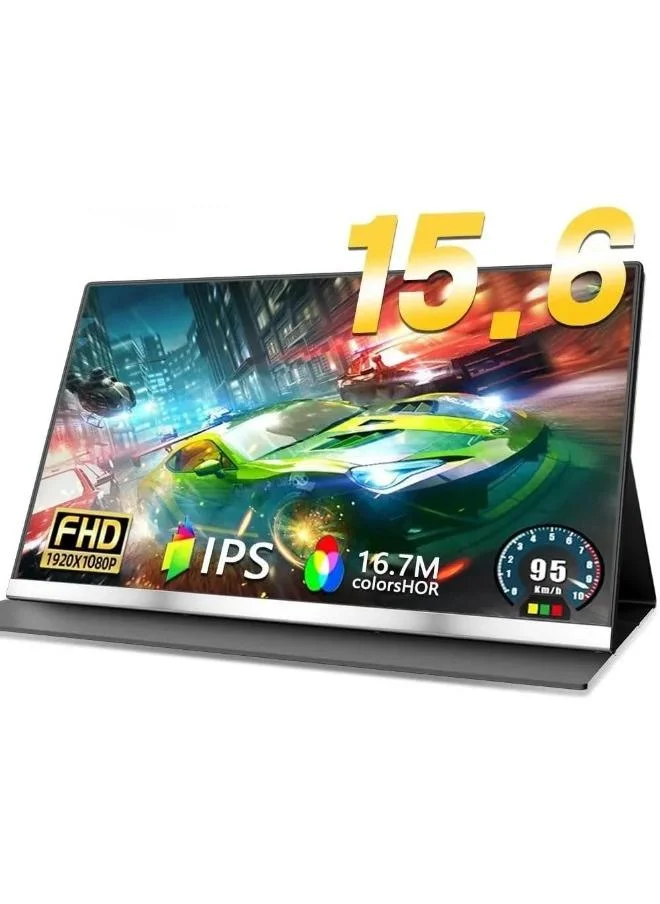 V2COM 15.6 Inch Portable Monitor 1080P Full HD Display Ultra-Slim External Screen with USB-C and Mini HDMI for Laptop and Mobile Devices (39.6 cm) ifkb6