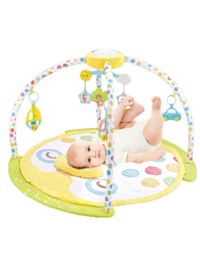 COGNIKIDS Baby Play Mat with Projector and Music Activity Gym for Sensory Development (Multicolor, 80 cm x 80 cm) npp5e