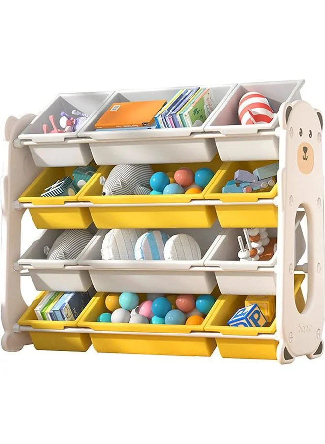 Beauenty Kids Toy Storage Organizer with 12 Removable Plastic Bins (84.5 x 35.5 x 86.5cm) z7q0d