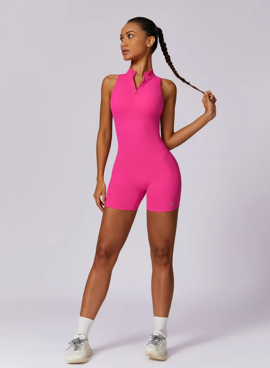 KAWN.YOGA Womens High-Neck Sleeveless Scrunch Jumpsuit Slim Fit Activewear (Black, Medium) fk2kw