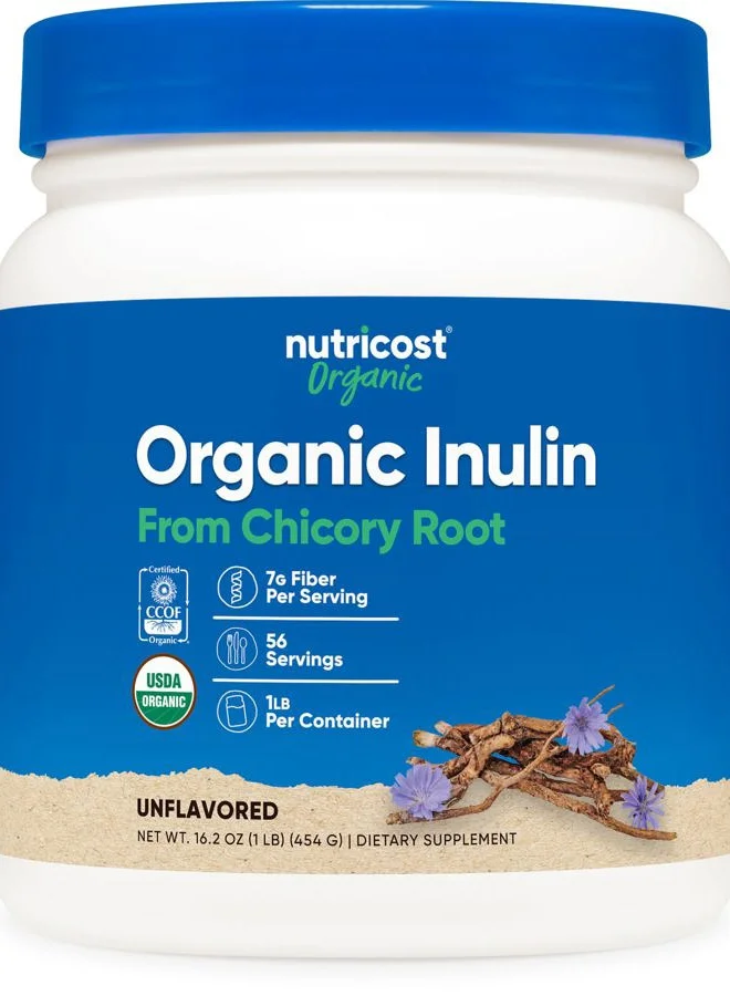 Nutricost Organic Inulin Powder from Chicory Root (454 g) bt7c0
