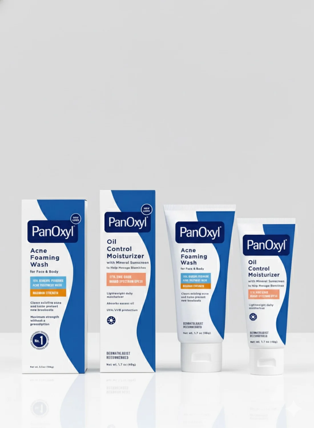Premium Acne Foaming Wash 10% Peroxide & Oil Control Moisturizer SPF30 Set (156g + 48g) nyjgl