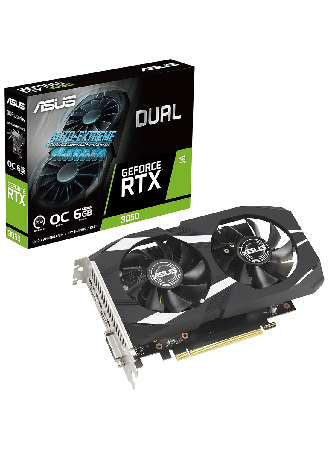 Premium Dual-Fan Gaming Graphics Card 6GB GDDR6 PCIe 4.0 High-Performance GPU for Desktop PC (6GB) 1ov50