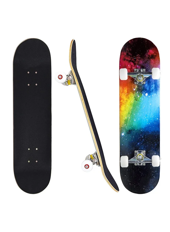 Arabest Complete Standard Skateboard 7-Layer Maple Double Kick Concave Deck for Kids and Adults (80 x 20 cm) y0x8u