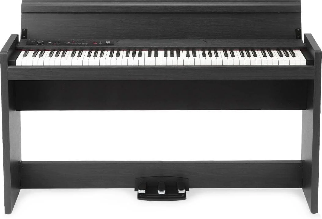 Premium Digital Piano with Integrated Stand and Weighted Keys (Rosewood Grain Black, Full Size) 5ccpt