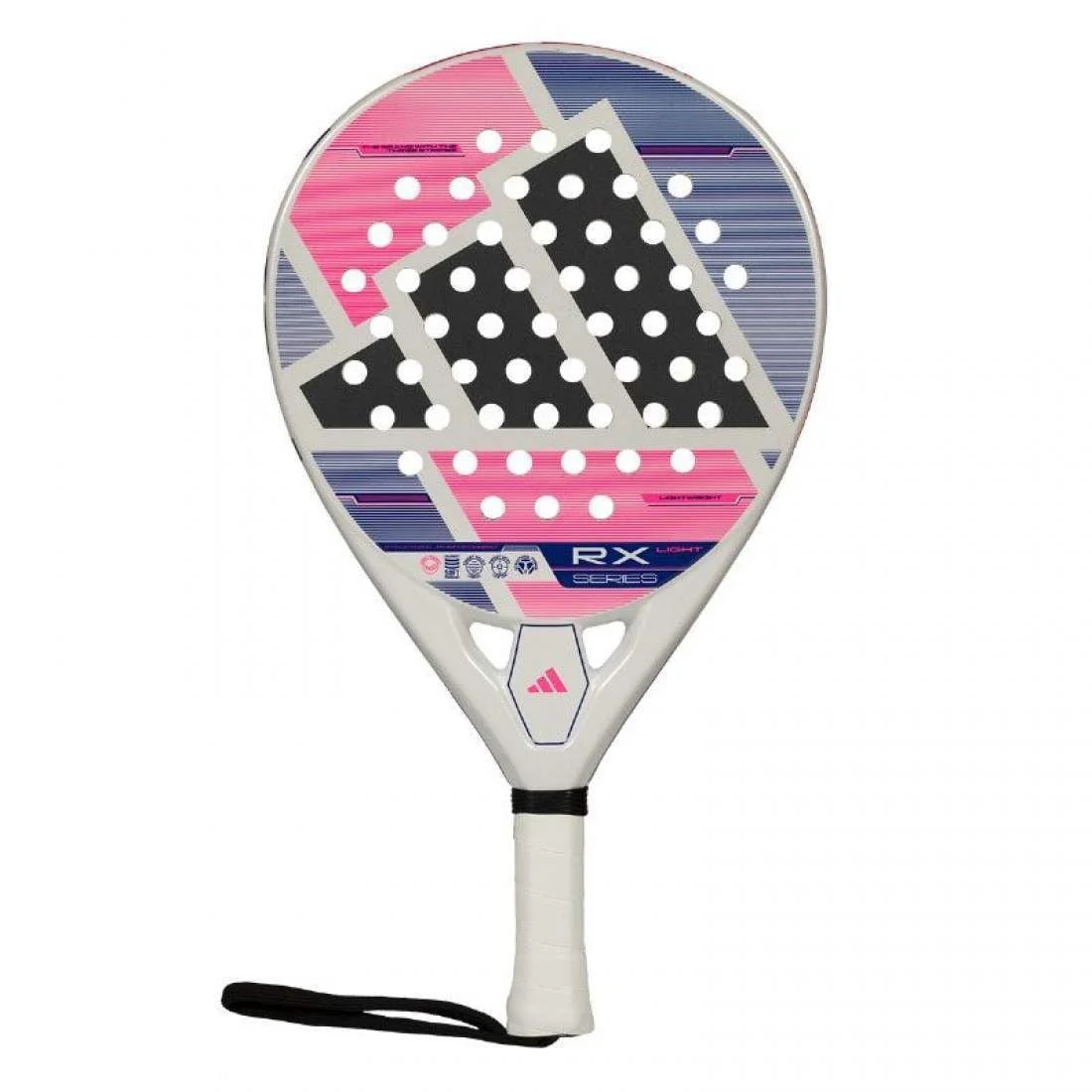 Sport RX Series Light 3.5 Padel Racket (Round Shape, 355 g, Fiberglass Surface) for Professional Players iz6fu