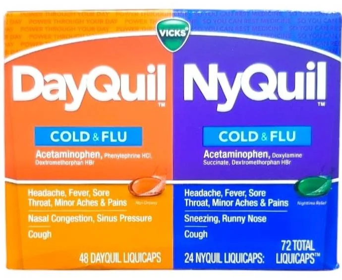 Multi-Symptom Cold and Flu Relief Liquicaps (Day and Night Formula, 72 Count) hvl14