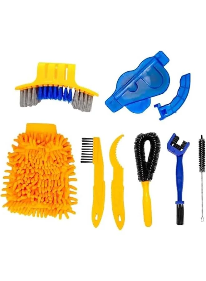 HOOKOR Bicycle Cleaning Tool Set Professional Maintenance Kit for Road and Mountain Bikes (8 Pieces) 98dlf