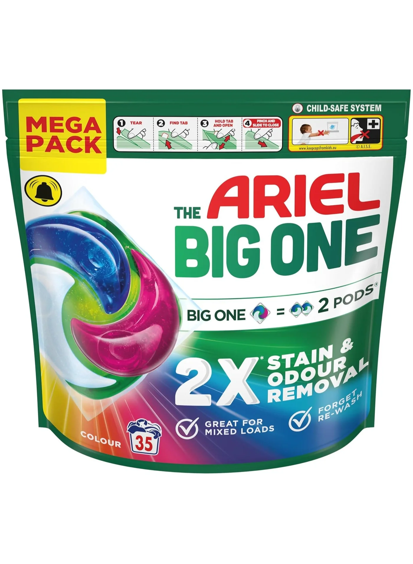 Premium Laundry Detergent Pods for Colour Protection and Deep Stain Removal (35 Count) m63l0