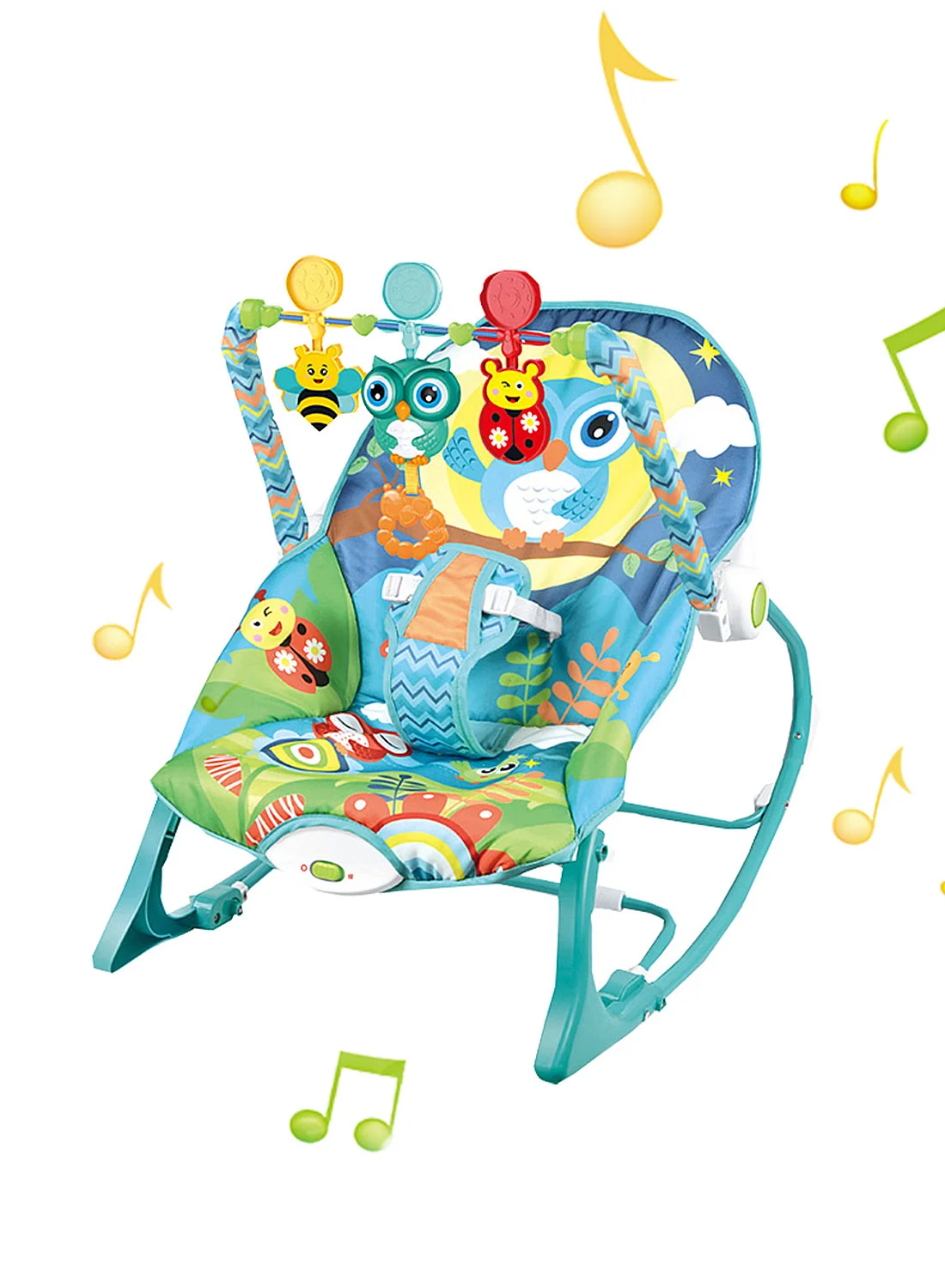 MaBaby Multifunctional Baby Rocking Chair with Music and Toys, Adjustable Cradle for Newborns (65x46x49cm) 9svah