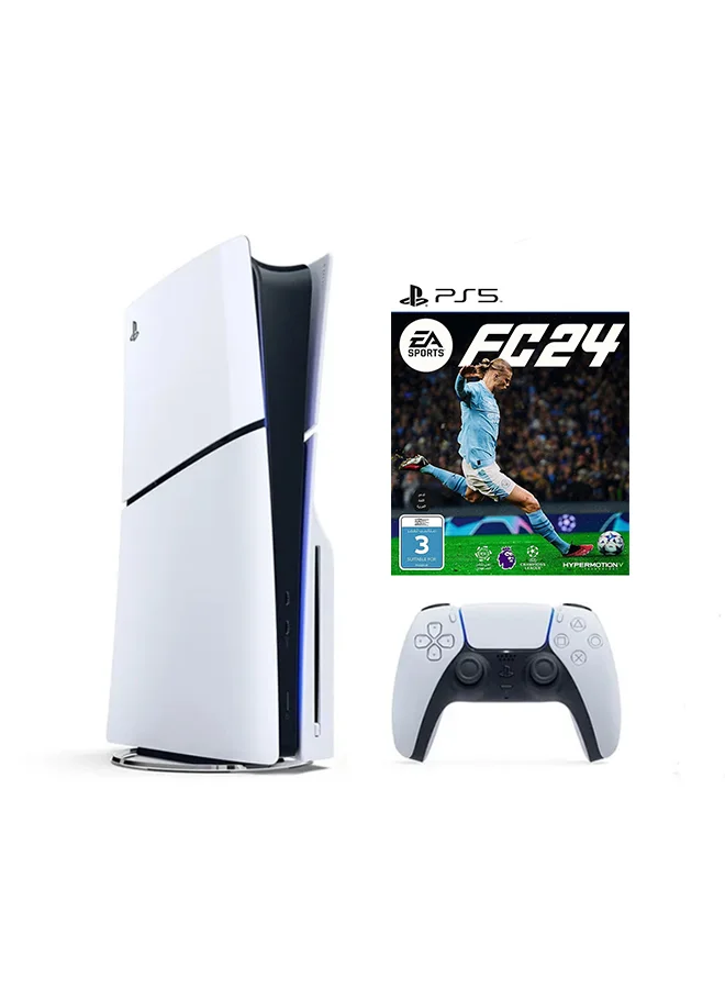 Premium Gaming Console Disc Edition with Wireless Controller and EA Sports FC 24 Bundle (UAE Version) 4c75z