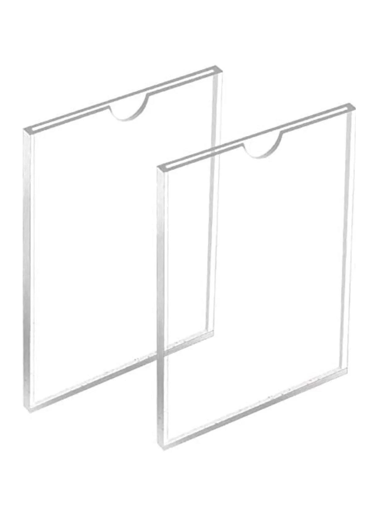 TPGP Acrylic Wall Sign Holder Vertical Mount Frame for Office and Restaurant (Clear, 23 cm x 30 cm, Pack of 2) 1leu7