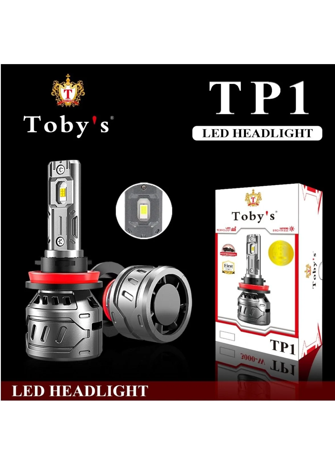 Toby's 9007 LED Headlight Conversion Kit (60W, 6000 Lumens, 6500K Cool White) - 2 Pieces v87kk