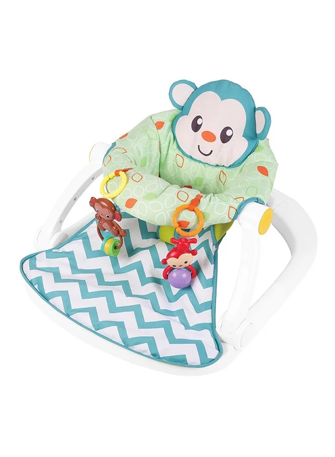 BLOOMING TIME Portable Monkey Sit-Me-Up Floor Seat and Baby Bouncer (1 Pack) pu19v