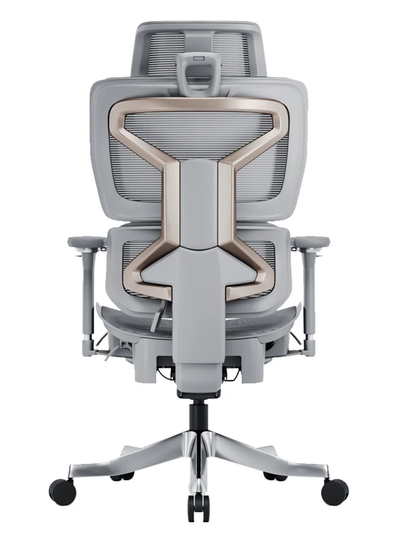Premium Ergonomic Gaming Chair with Hidden Footrest and 4D Adjustable Armrests (Grey, 135 cm Height) btoul