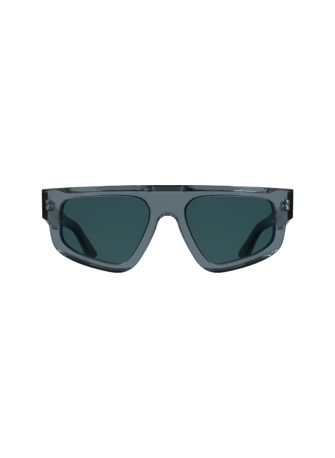 Premium Acetate Full Rim Sunglasses Transparent Blue (54mm) 82yko
