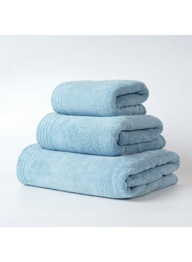 Donetella Microfiber Towel Set Ultra Soft Quick Dry Bathroom Essentials (3-Piece Pack) 9s920