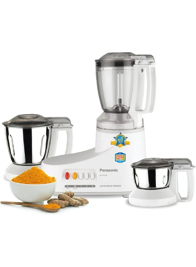 Premium Countertop Mixer Grinder with 3 Stainless Steel Jars (1 L, 1000 W, White) 8ptkj