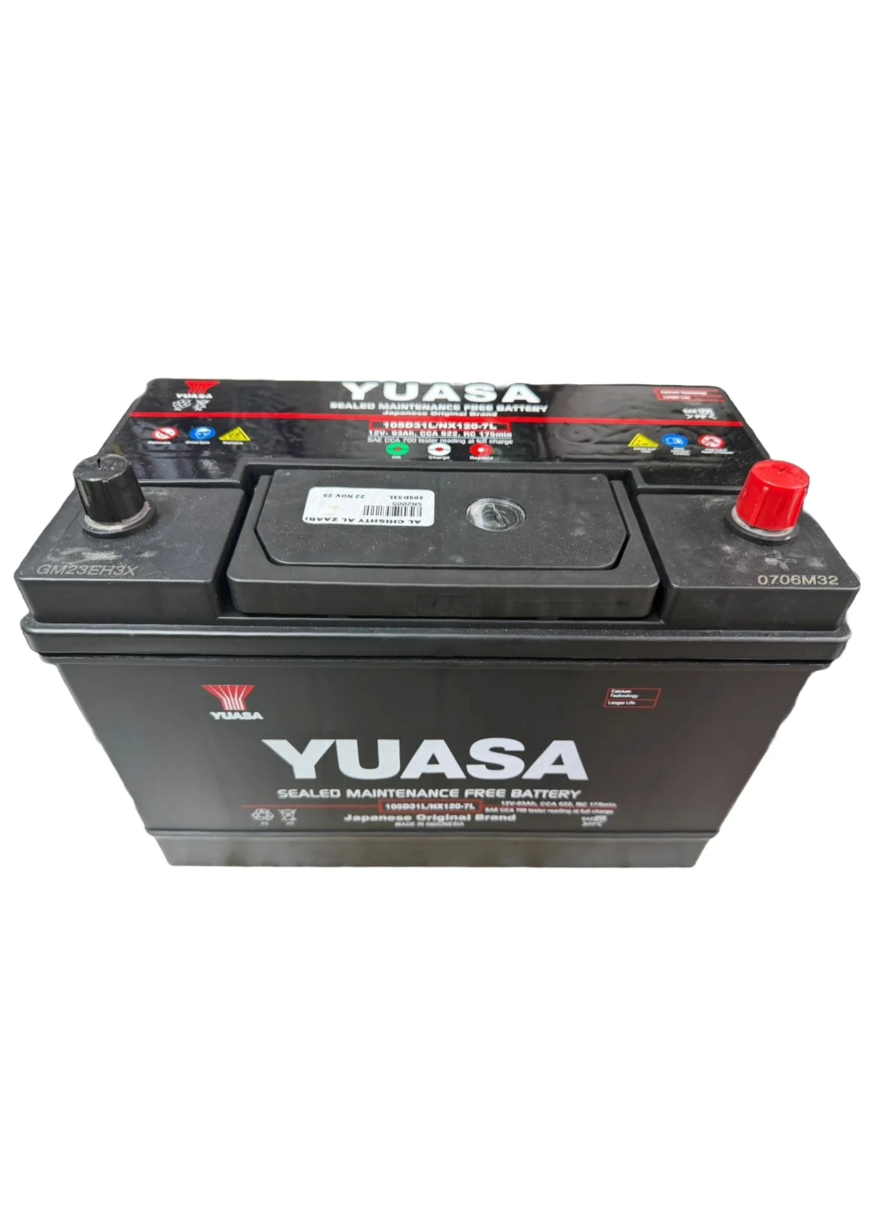 Yuasa Maintenance-Free Car Battery 105D31L-MF High-Performance Automotive Power Source (12V) qxi2t