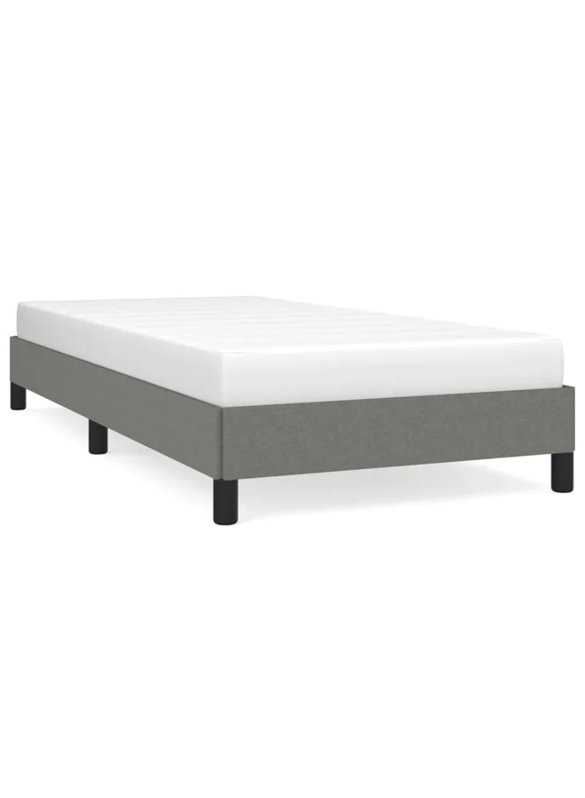 VidaXL Bed Frame Modern Upholstered Platform Base (Dark Grey, 90x200 cm) o3gjf