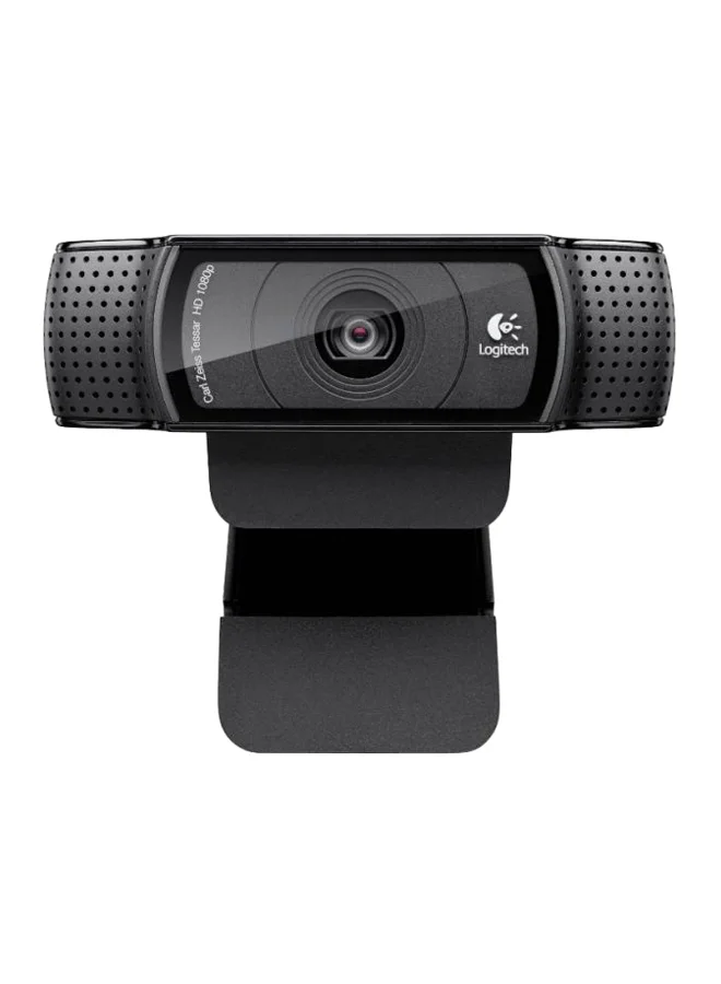 Premium Full HD 1080p Webcam with Dual Stereo Microphones and Auto-Light Correction (Black) rgwdg